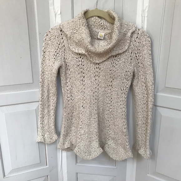 Anthropologie Sweaters - Anthropologie  Yellow Bird Light Tan Knit Sweater